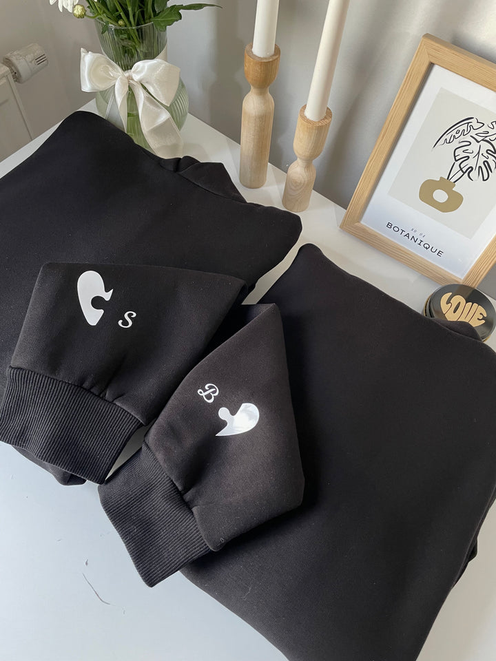 Puzzle Heart Kapüşonlu Unisex Sweatshirt